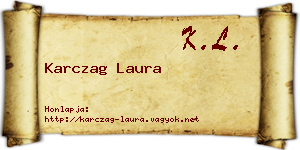 Karczag Laura névjegykártya